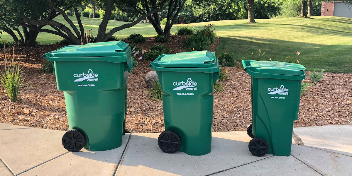 Crubside Waste container sizes